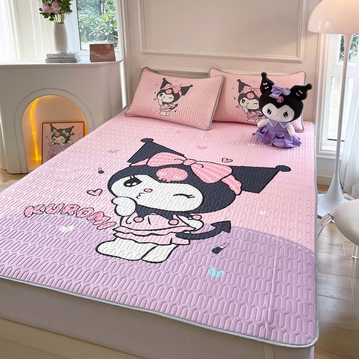 91家纺网 家纺一手货源 找家纺 蘭菲家纺 2024新款大版三丽鸥卡通凉席 公主酱小酷