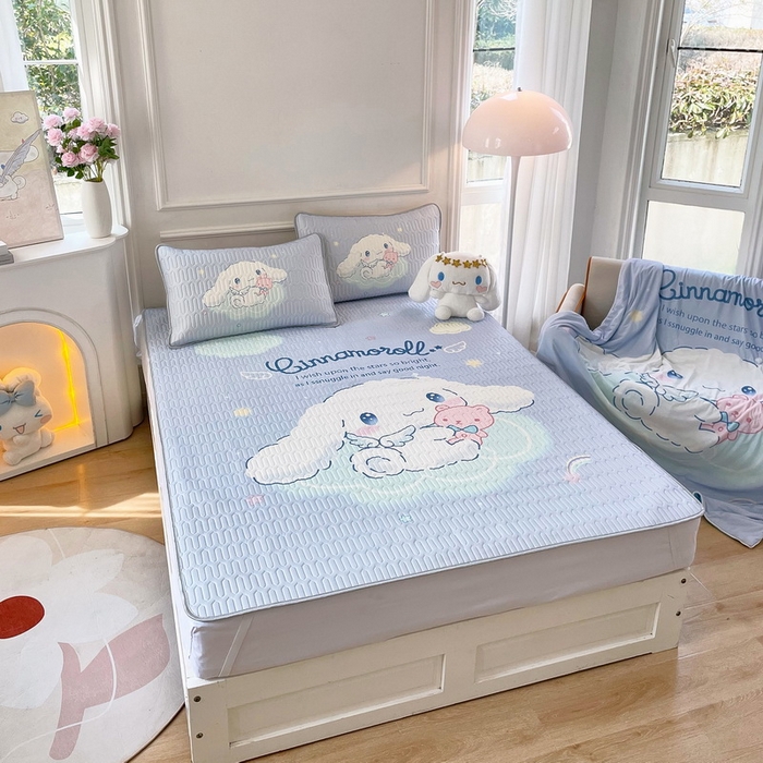 91家纺网 家纺一手货源 找家纺 蘭菲家纺 2024新款大版三丽鸥卡通凉席 棉花糖