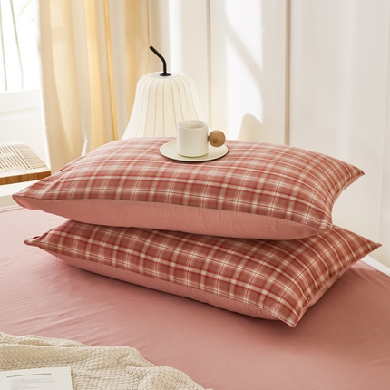 91家纺网 家纺一手货源 找家纺 （总）凡客家居 2024新款全棉色织水洗棉枕套学生宿舍