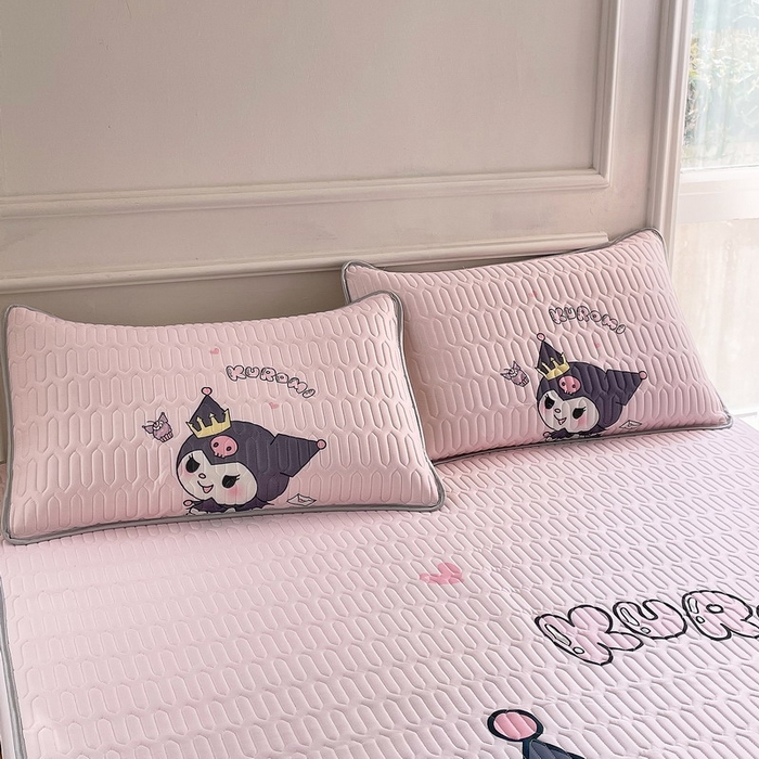 91家纺网 家纺一手货源 找家纺 蘭菲家纺 2024新款大版三丽鸥卡通凉席 粉巴库