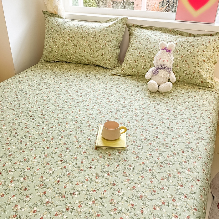 91家纺网 家纺一手货源 找家纺 绵庭家纺 2024新款AB版12868全棉印花单床单 浮世繁华