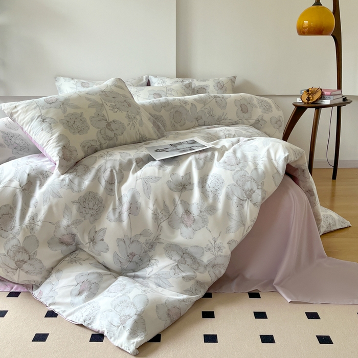 91家纺网 家纺一手货源 找家纺 千朵 2024新款莱赛尔天丝四件套 幽兰香