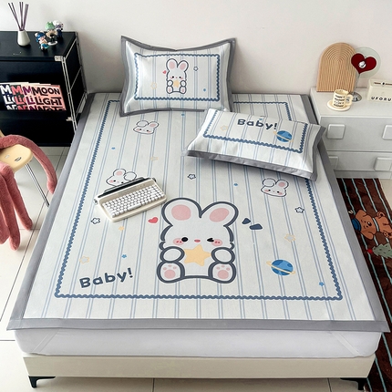 91家纺网 家纺一手货源 找家纺 （总）倾慕 2024新款A类800D数码印花大版冰丝席凉席