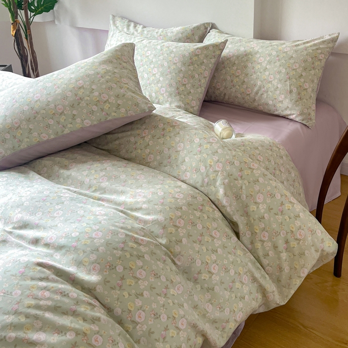 91家纺网 家纺一手货源 找家纺 千朵 2024新款莱赛尔天丝四件套 彩梦