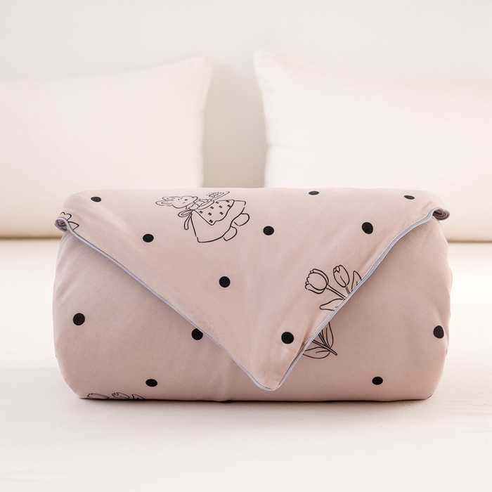 91家纺网 家纺一手货源 找家纺 啊雅家居 2025新款A类针织棉云柔大豆被抗菌被子被芯  生日兔