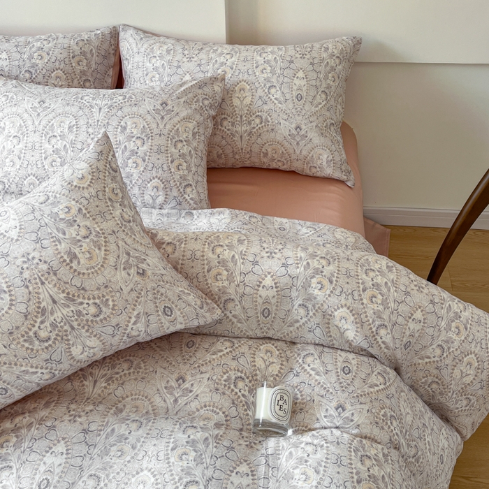 91家纺网 家纺一手货源 找家纺 千朵 2024新款莱赛尔天丝四件套 沐颜