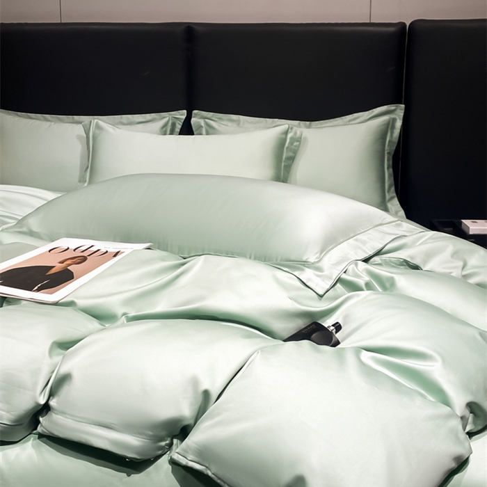 91家纺网 家纺一手货源 找家纺 富之航家纺 2024新款长绒棉四件套 雅克-卓豆绿