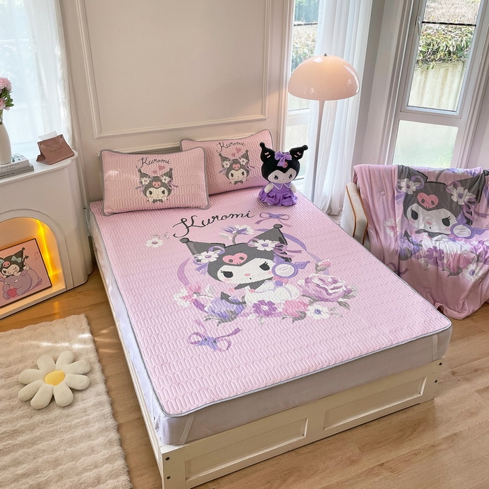 91家纺网 家纺一手货源 找家纺 蘭菲家纺 2024新款大版三丽鸥卡通凉席 花仙子