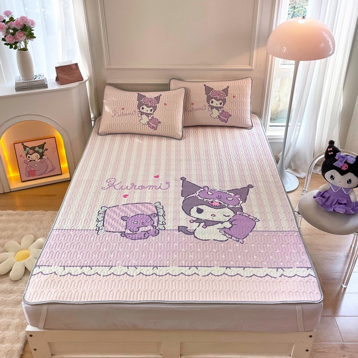 91家纺网 家纺一手货源 找家纺 蘭菲家纺 2024新款大版三丽鸥卡通凉席 小蜜库