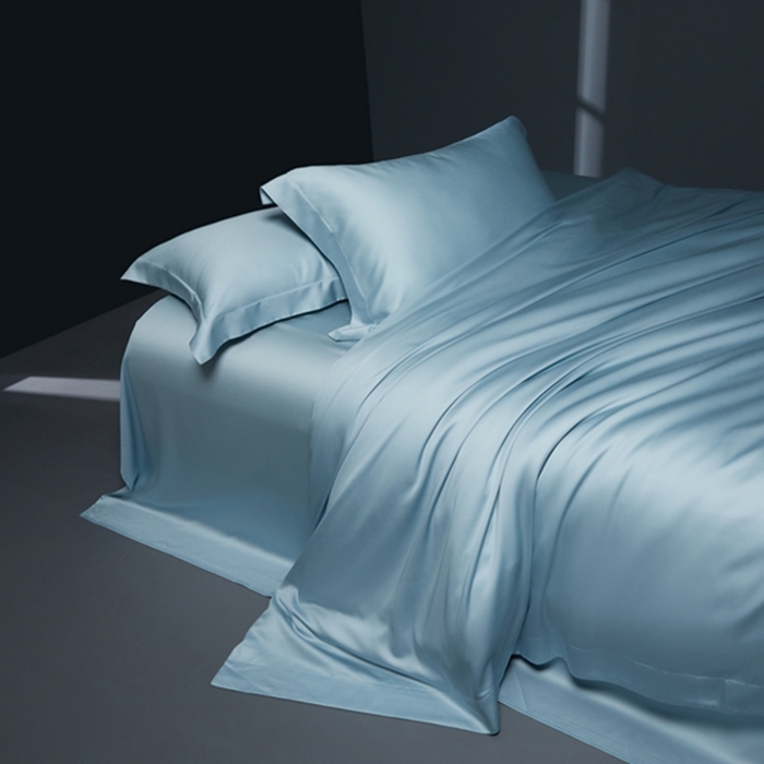 91家纺网 家纺一手货源 找家纺 缔缦 2024新款60天丝棉四件套-花漾 微醺兰