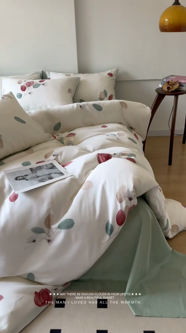 91家纺网 家纺一手货源 找家纺 千朵 2024新款莱赛尔天丝四件套 盈歌