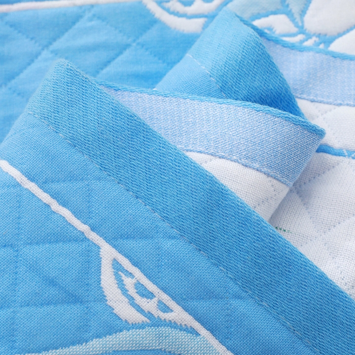 91家纺网 家纺一手货源 找家纺 朴尔家纺 2024新款柔棉卡漫风系列三层纱布枕巾 52*78cm一对 花菲语兰