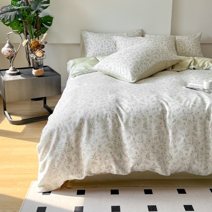 91家纺网 家纺一手货源 找家纺 千朵 2024新款莱赛尔天丝四件套 佳人米