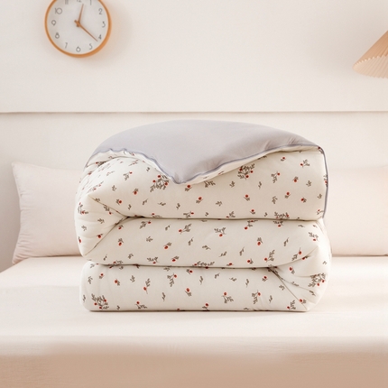 91家纺网 家纺一手货源 找家纺 啊雅家居 2025新款A类针织棉云柔大豆被抗菌被子被芯  小红果