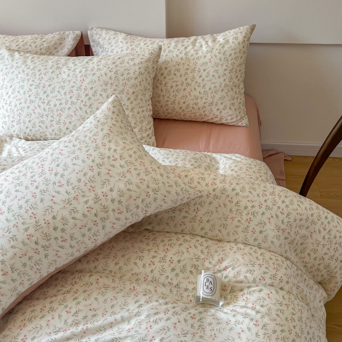 91家纺网 家纺一手货源 找家纺 千朵 2024新款莱赛尔天丝四件套 叶纷飞