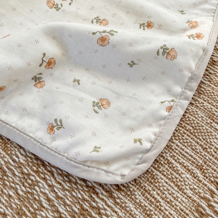 91家纺网 家纺一手货源 找家纺 潮邦 2025新款全棉双层纱多功能盖毯 秋之花