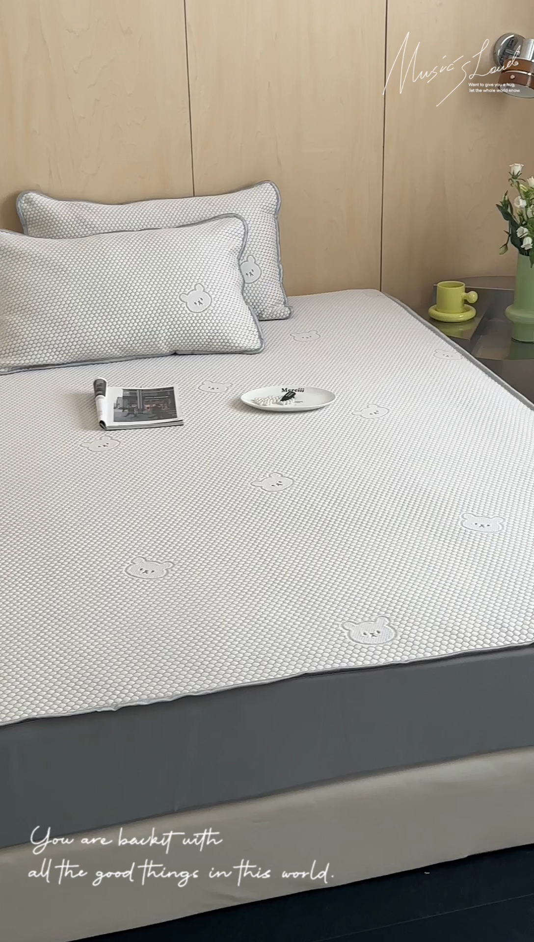 91家纺网 家纺一手货源 找家纺 顾里家纺 新款冰豆豆立体提花软席床笠款 小熊咖