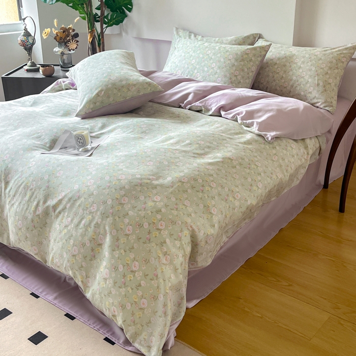 91家纺网 家纺一手货源 找家纺 千朵 2024新款莱赛尔天丝四件套 彩梦