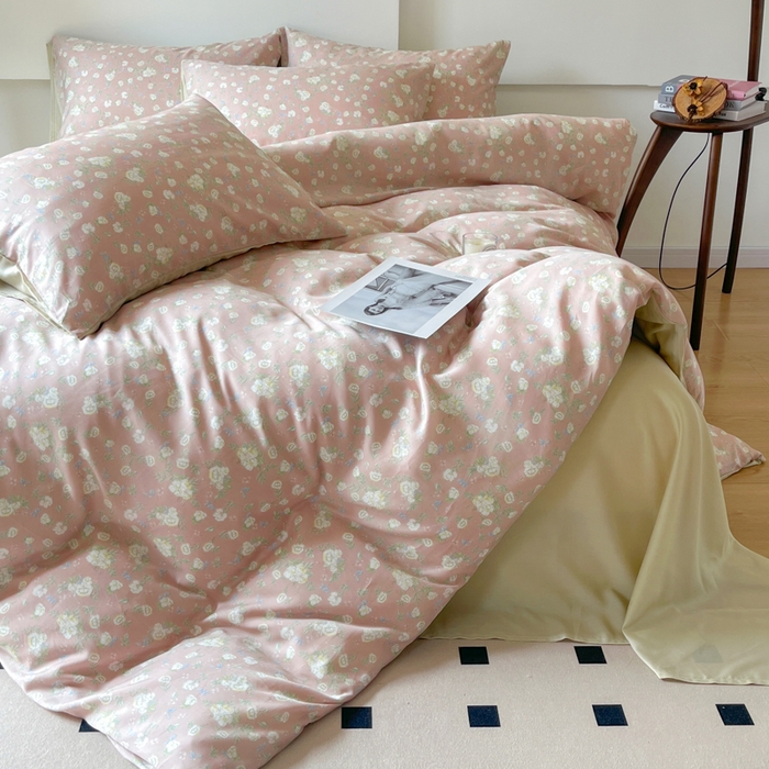 91家纺网 家纺一手货源 找家纺 千朵 2024新款莱赛尔天丝四件套 韵染