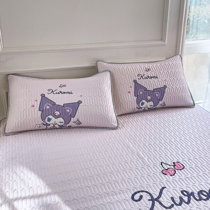 91家纺网 家纺一手货源 找家纺 蘭菲家纺 2024新款大版三丽鸥卡通凉席 库小咪