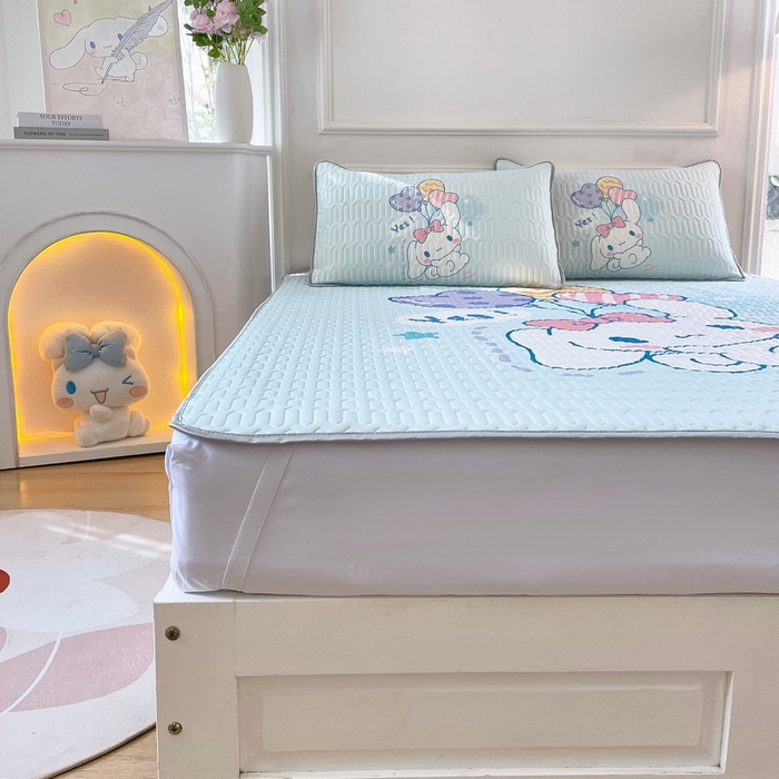 91家纺网 家纺一手货源 找家纺 蘭菲家纺 2024新款大版三丽鸥卡通凉席 小确辛