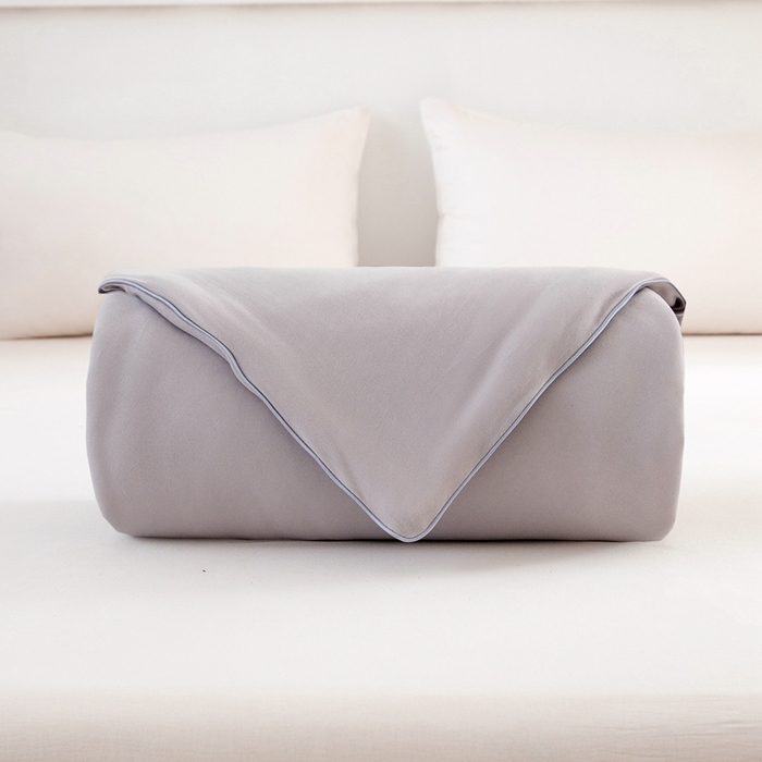 91家纺网 家纺一手货源 找家纺 啊雅家居 2025新款A类针织棉云柔大豆被抗菌被子被芯  银灰色