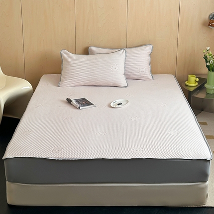 顾里家纺 新款冰豆豆立体提花软席床笠款 小熊粉