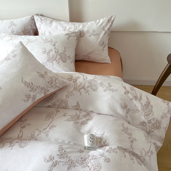 91家纺网 家纺一手货源 找家纺 千朵 2024新款莱赛尔天丝四件套 美人蕉粉