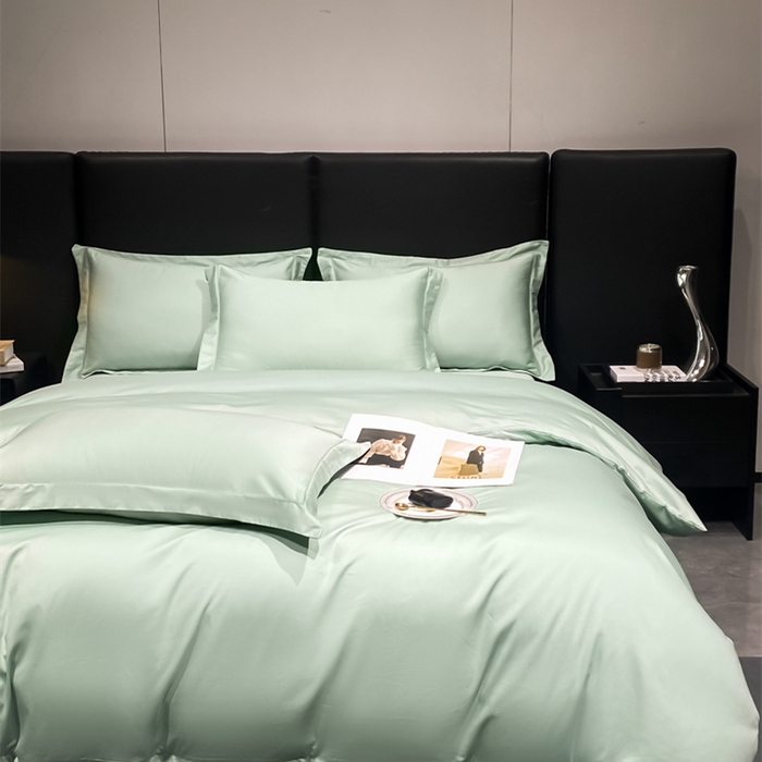 91家纺网 家纺一手货源 找家纺 富之航家纺 2024新款长绒棉四件套 雅克-卓豆绿