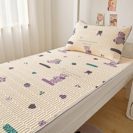 91家纺网 家纺一手货源 找家纺 （总）爱思凯家纺 2025款【印花学生床乳胶凉席】清新乳胶条席