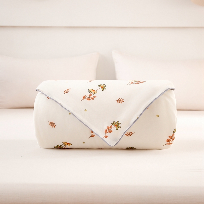 91家纺网 家纺一手货源 找家纺 啊雅家居 2025新款A类针织棉云柔大豆被抗菌被子被芯  太阳花