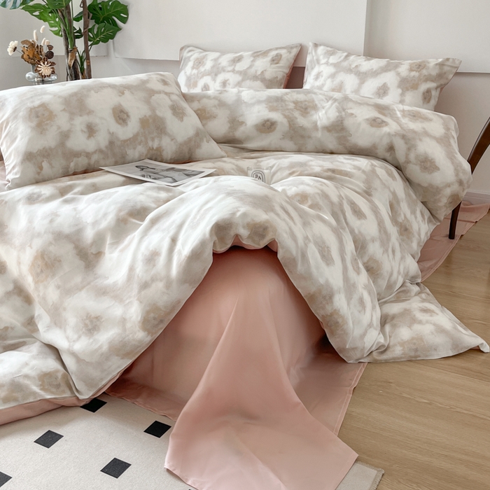 91家纺网 家纺一手货源 找家纺 千朵 2024新款莱赛尔天丝四件套 北海花季