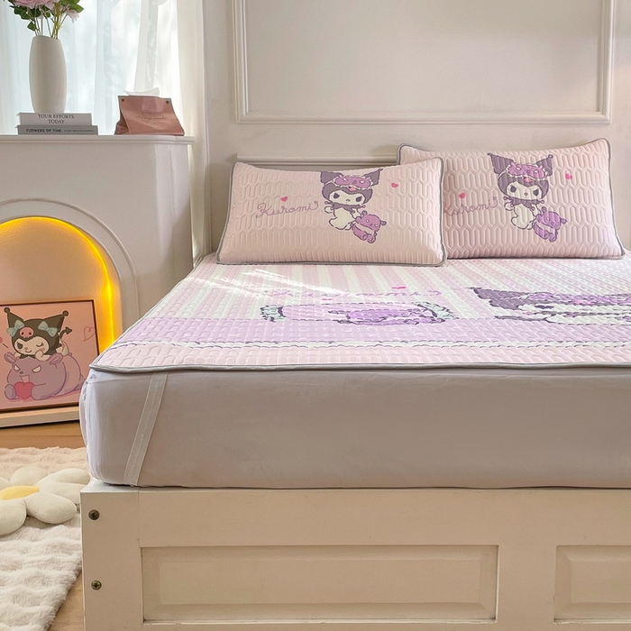 91家纺网 家纺一手货源 找家纺 蘭菲家纺 2024新款大版三丽鸥卡通凉席 小蜜库