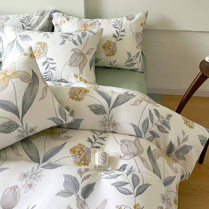 91家纺网 家纺一手货源 找家纺 千朵 2024新款莱赛尔天丝四件套 迷情