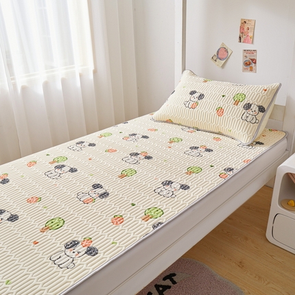 91家纺网 家纺一手货源 找家纺 （总）爱思凯家纺 2025款【印花学生床乳胶凉席】清新乳胶条席