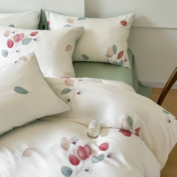 91家纺网 家纺一手货源 找家纺 千朵 2024新款莱赛尔天丝四件套 盈歌