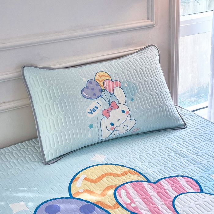 91家纺网 家纺一手货源 找家纺 蘭菲家纺 2024新款大版三丽鸥卡通凉席 小确辛