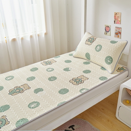 91家纺网 家纺一手货源 找家纺 （总）爱思凯家纺 2025款【印花学生床乳胶凉席】清新乳胶条席