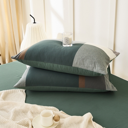 91家纺网 家纺一手货源 找家纺 （总）凡客家居 2024新款全棉色织水洗棉枕套学生宿舍