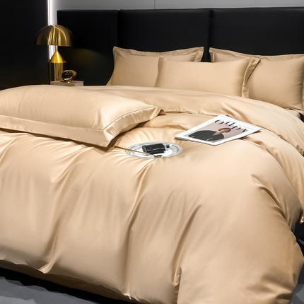 富之航家纺 2024新款长绒棉四件套 雅克-香槟金