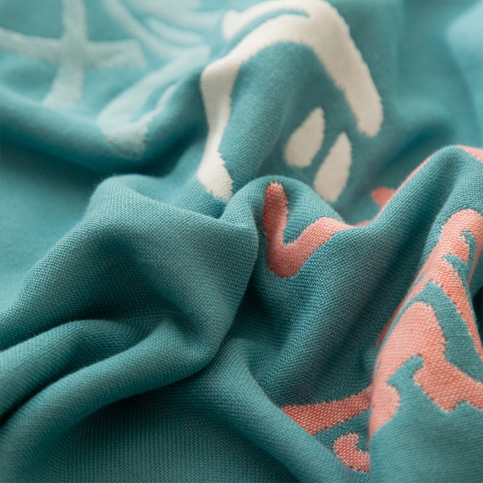 91家纺网 家纺一手货源 找家纺 朴尔家纺-毛巾被 2024新款卡通风格全棉四层纱布枕巾 可爱-绿