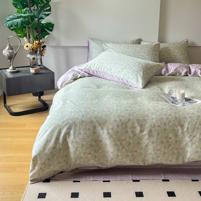 91家纺网 家纺一手货源 找家纺 千朵 2024新款莱赛尔天丝四件套 彩梦