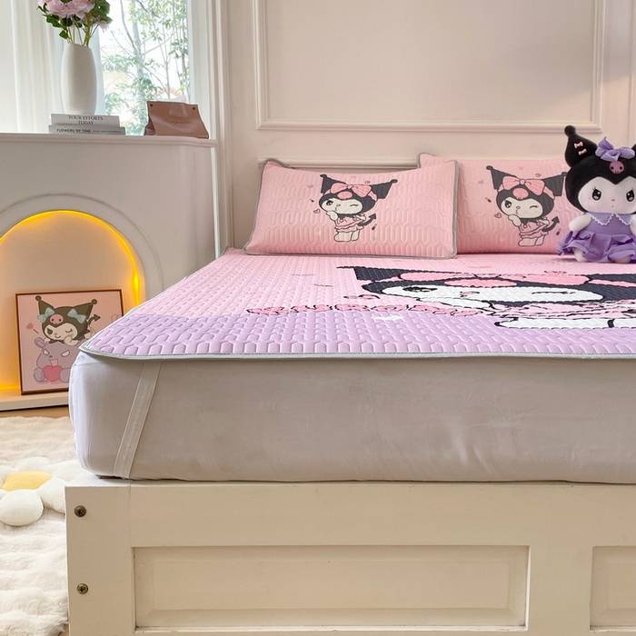 91家纺网 家纺一手货源 找家纺 蘭菲家纺 2024新款大版三丽鸥卡通凉席 公主酱小酷