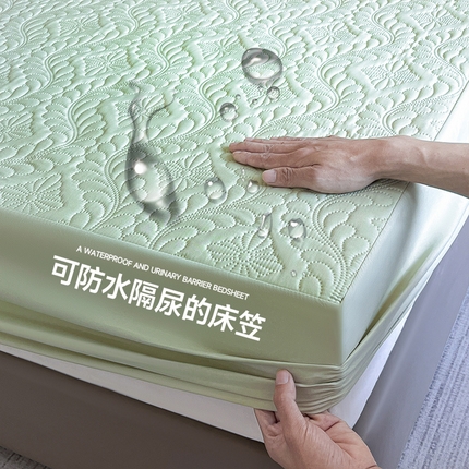 91家纺网 家纺一手货源 找家纺 （总）摩妮卡 2025新款防水隔尿夹棉床笠加厚席梦思床垫保护罩