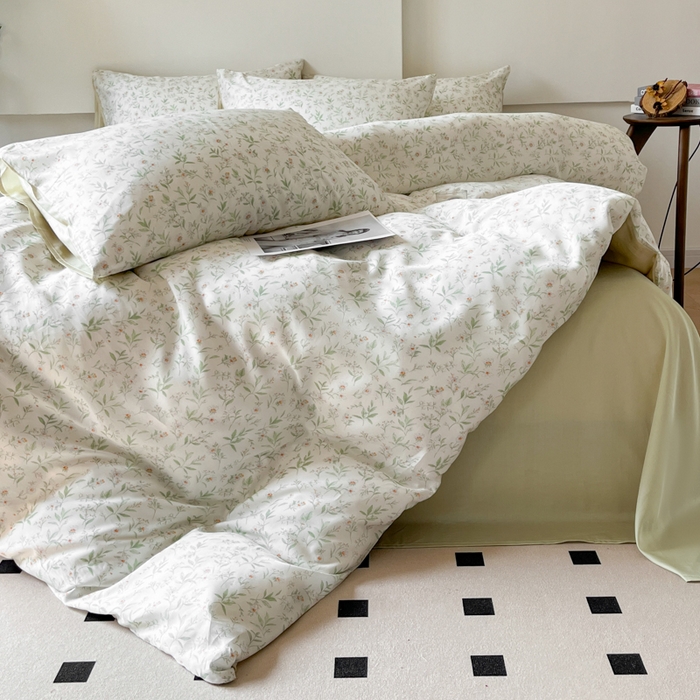 91家纺网 家纺一手货源 找家纺 千朵 2024新款莱赛尔天丝四件套 佳人米