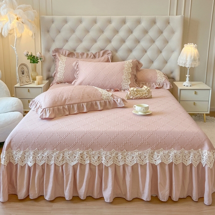 91家纺网 家纺一手货源 找家纺 （总）乐朵家居 2024新款 玫瑰天使 A类凉席三件套+可加空调被