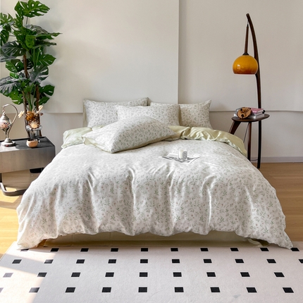 千朵 2024新款莱赛尔天丝四件套 佳人米