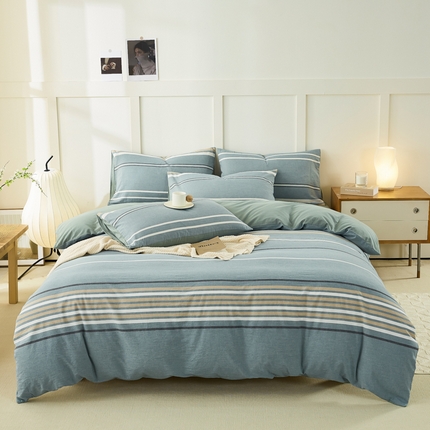 91家纺网 家纺一手货源 找家纺 （总）凡客家居 全棉色织水洗棉四件套学生宿舍三件套