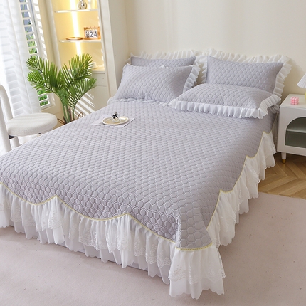 91家纺网 家纺一手货源 找家纺 （总）雪夫人 2024新款凉感丝床裙床单款凉席