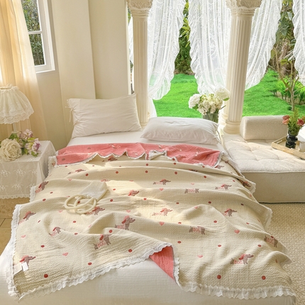 91家纺网 家纺一手货源 找家纺 （总）麻依 2024新款四层纱布天丝盖毯毛巾被夏凉毯空调毯子